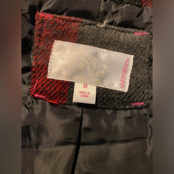 Xhilaration Cowl Neck Coat Red Plaid
Concealed Buttons Tie Waist Size - Picture 5 of 5